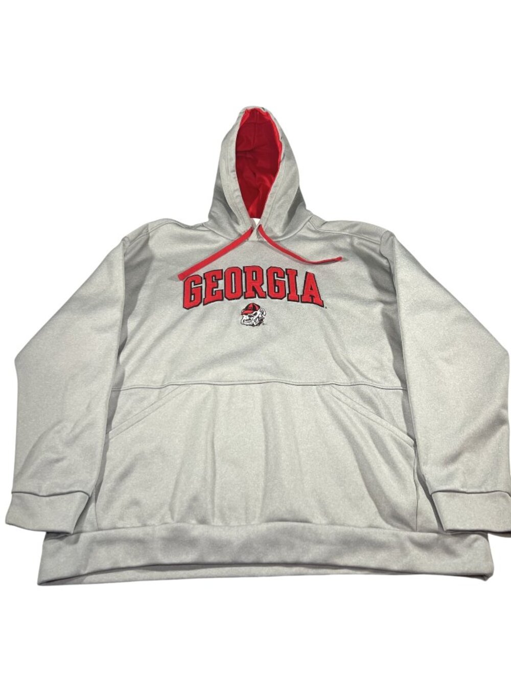 Champion Georgia Bulldogs Mens Gray Pullover Hoodie Size 2XL Embroidered Logo